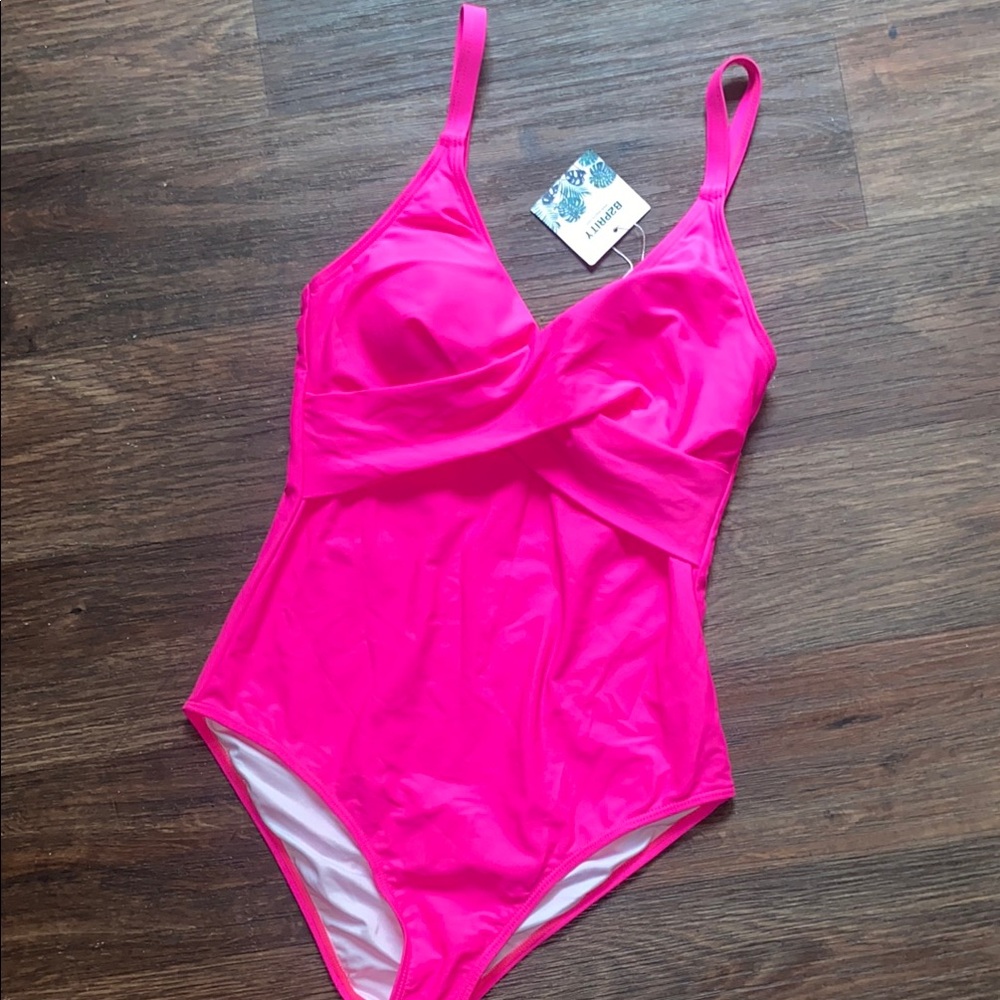 Vibrant  Hot Pink One-Piece Swimsuit
